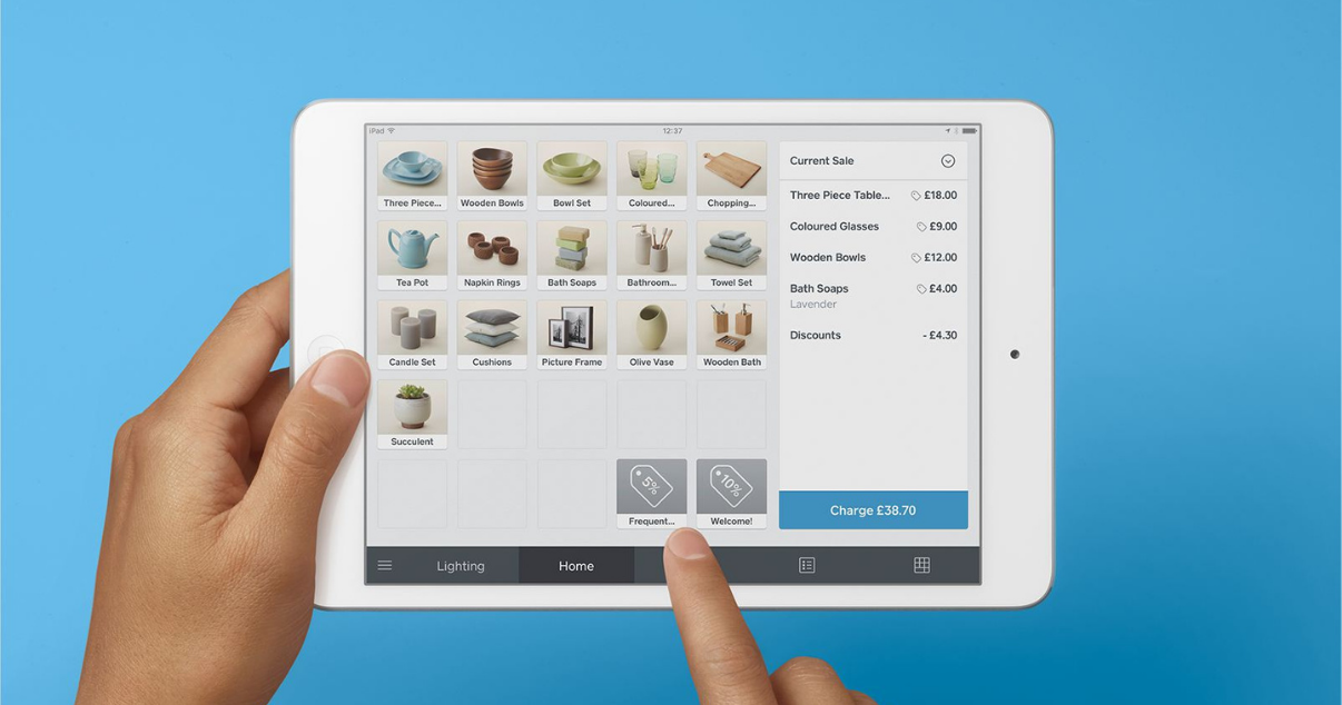 Square and billforward used to process online payments as well as online payments